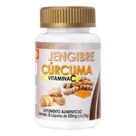 Jengibre Curcuma Y Vitamina C (30 Caps) Anahuac Sabor Sin Sabor