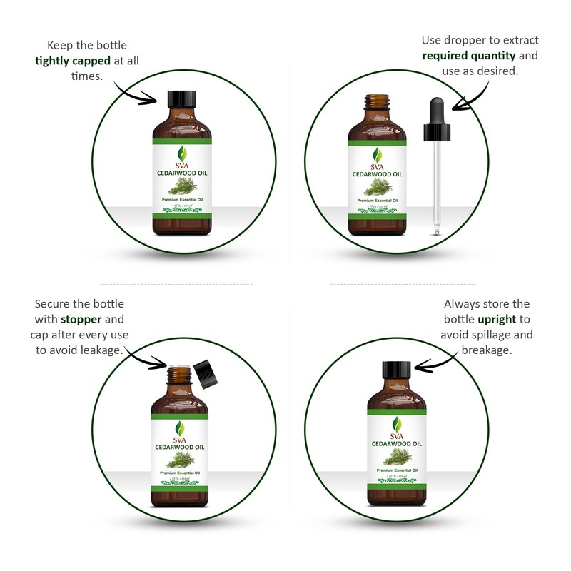 SVA Cedarwood Essential Oil – 4 Fl Oz – 100%