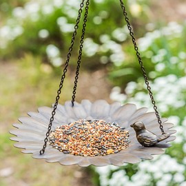 Metal Hanging Bird Feeder Tray to Attracting Bird for Outdoor Garden Decorative