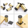 BTSKY 4Pcs 4 Inch Stainless Steel Furniture Legs Feets -