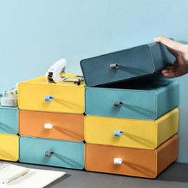 Desk top drawer stacked desk organizer desk mini drawer navy blue