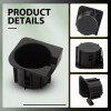 Unbranded 2x Front Console Cup Holder Insert Liner Black Fit