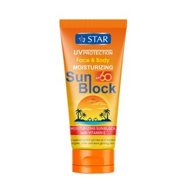 SZ STAR Sunblock Cream SPF 60 for Face & Body, 170g - Broad Spectrum UVA UVB Protection with Zinc Oxide & Vitamin E, Lightweight Moisturising Sunscreen, Non-Greasy, Fast Absorbing Sun Care