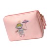 Spaceman Embroidered Mini Makeup Bag Zipper Closure Multi Compartment Travel