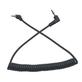 Seadream 90 Degree Right Angle 3.5mm Male to 2.5mm Male 3 Pole Coiled AUX Audio Cable Black