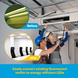 LumeGen Case of 2-2x4 LED Troffer Retrofit Kit - Wattage Adjustable 30W/40W/50W - Color Tunable 3500K/4000K/5000K - Energy Efficient