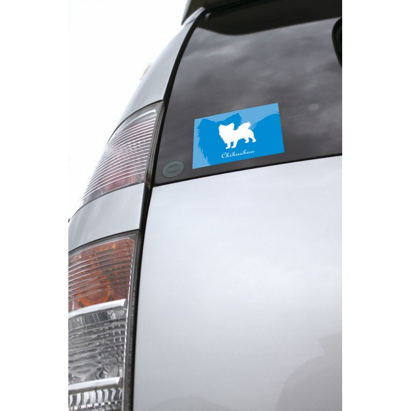 Chihuahua White Dog Sticker Premium Silhouette MK-2
