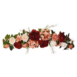 32" Rose/Peony/Hydrangea Swag (Burgundy)