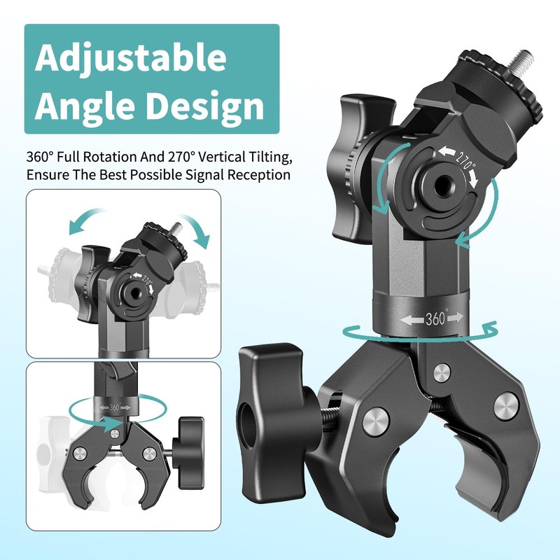 Starlink Mini Mount 2025/2026, Aluminum Starlink Mini Pipe Adapter and