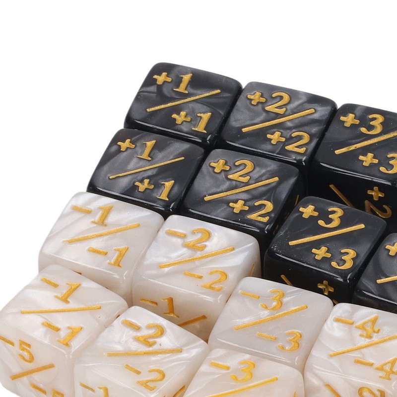 24 Dice Counters Acrylic Marble Creature Stats Clear Numbers Compatible