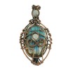 Copperie Evil Eye Natural Labradorite & Moonstone Gemstone Pendant Copper