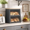 Urackify Bread Box for Kitchen Countertop – 2-Tier Bread Storage