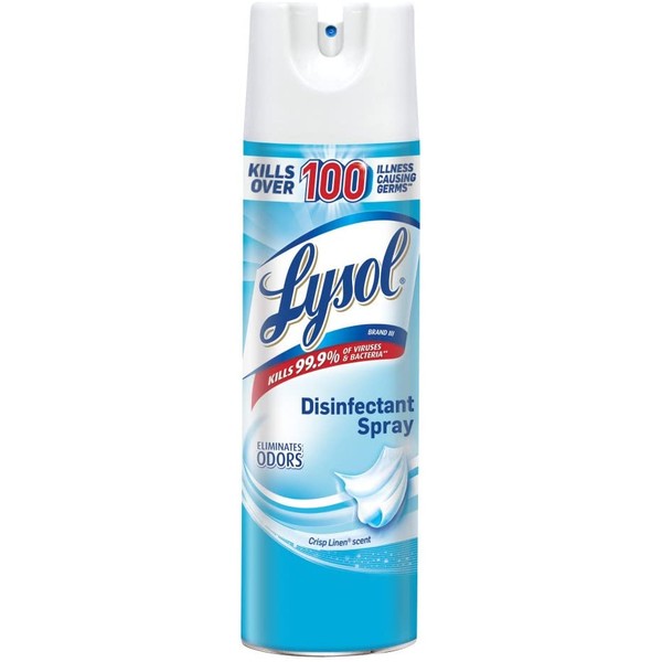 Lysol Sanitizing and Antibacterial Spray for Disinfecting & Deodorizing, Crisp Linen, 12.5 Fl Oz