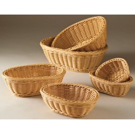 (TV Series Crafts (yamasita Craft) Resin 手編 小判 Basket White Small 59175000