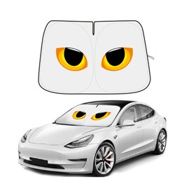 300T Windshield Sun Shade for Model Y Model 3, Cool Sunshade Foldable Car Accessories, Car Gifts for Men