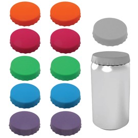 Gadgetime USA Silicone Can Lids,Silicone Can Lids (Pack of 12),Can Covers for Soda & Drink Cans,Beverage Can Lid Cover for Fizz Protection,BPA-Free & Dishwasher Safe,Assorted Colors,Can Caps