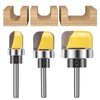 MNA 3Pcs Bowl and Tray Template Router Bit Set, Dish