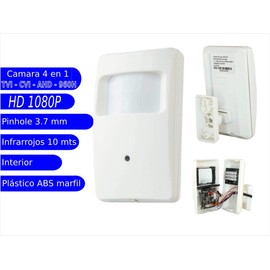 JANDEI 4 in 1 1080P Outdoor Camera 3.7 mm Infrared OSD Ball White