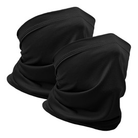 WOXVM 2 Pack Neck Gaiter Face Mask Breathable Sun Cooling Balaclava Versatile Bandana Tube Neck Scarf Gator Face Cover Summer UV Protection Headwear for Men Women Outdoor Sports