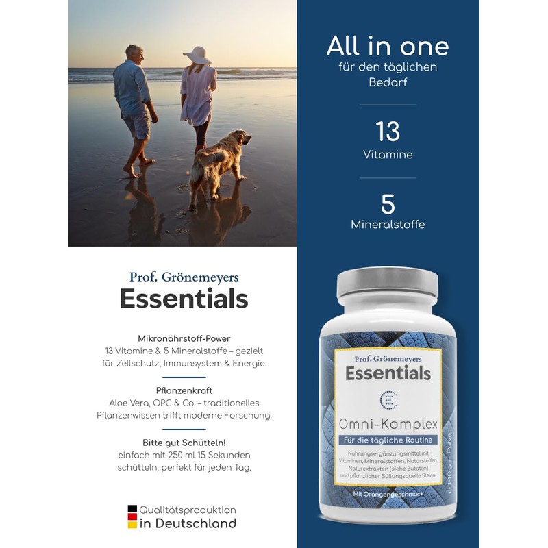 Prof. Grönemeyer Essentials "Omni Komplex" - 13 Vitamine, 5 Mineralstoffe,