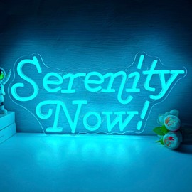 Friends TV Show Neon Signs for Wall Decor Serenity Now Neon Lights for Bedroom Dimmable Friends Led Signs for Bedroom Wall Birthday Gifts Party Day Decor
