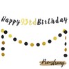 LASKYER Happy 93rd Birthday Bunting Banner with Black & Gold