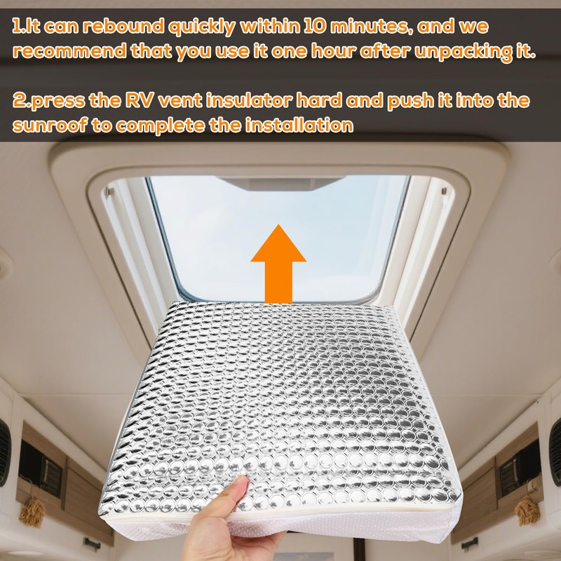1PCS RV Skylight Insulator 14x14x2.8,RV Vent Insulator and Skylight Covers,Waterproof