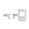 White 5-Shelf Globe Wall-Mounted Shelf Unit Elegant Wall Shelvescolor: as
