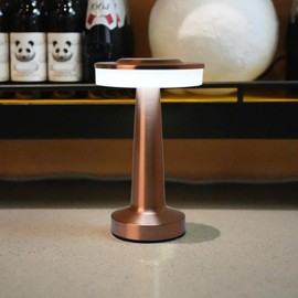 zeyork Cordless Table Lamp, Rechargeable Table Lamp with Touch Dimmable Control, Portable LED Desk Lamp for Indoor Patio Restaurant Living Home (Bronze, 1)