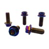 RISON Titanium Bolts Titanium Flange Hex Head Bolts Burnt Blue