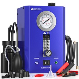 VXSCAN Automotive Smoke Machine Leak Detector, EVAP Smoke Machine Leak Tester for All 12V DC Vehicles in Vacuum, Fuel Diagnostic Pipe System, Built-in Air Pump and Pressure Gauge, Flow Meter Dual Mode