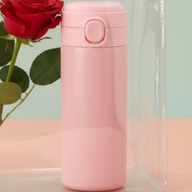 Insulated Stainless Steel Water Bottle, 15 oz, Kids Water Bottle, Tumbler for Hot and Cold Drinks, Coffee, Tea,Stainless for Sports, School, BPA-Free, Leak Proof (Pink 15oz)