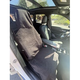 Waterproof Car Seat Towel Cover for Gym, Beach and Swimming, Sweatproof Non-Slip Front Seat Protector for Cars, SUVs and Trucks