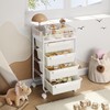 SYKIARIOL Rolling Cart with 4 Drawers,Craft Cart,Rolling Storage Cart with