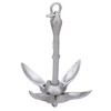 Attwood 11966-1 Grapnel Folding Anchor, Malleable Iron, Galvanized, Folds for