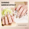SUPWEE Champagne Mirror Nail Polish Quick Dry Metallic Nail Polish