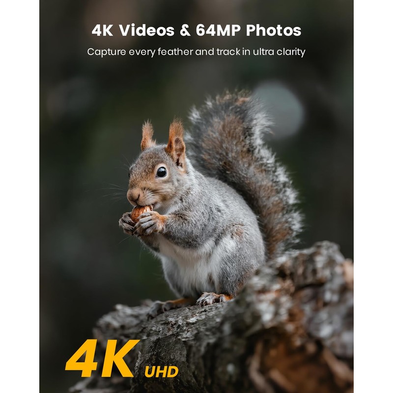 Misstech 4K UHD Solar Trail Camera for Game & Wildlife