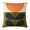 Orla Kiely Cushion - Sunflower Orange - 100% Cotton 45cm
