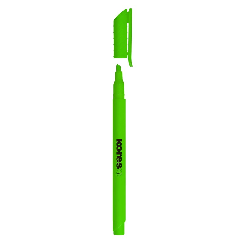 Kores - Fine Green Fluorescent Highlighter Pens - High Liner,