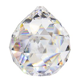 Crystal Glass Ball Diameter 40 mm with Christmas Bag Lead Crystal Ball Rainbow Crystal for Hanging Window Decoration Feng Shui Waldorf Crystal Glass Crystal Ball Energy Amplifier and Sun Catcher