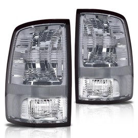 GRAND ORANGE Tail Lights Assembly Rear Lights Fit Dodge Ram 1500 2009-2018; Fit Dodge Ram 2500 2010-2018 Left & Right Taillights Brake Lamps w/o Bulbs Halogen OE Style Smoke Lens 55277414AC 55277415AC