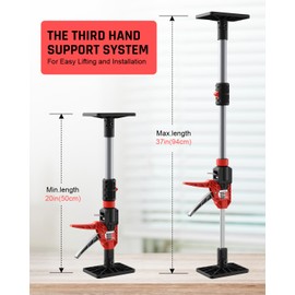 Kolvoii Cabinet Jack Support Pole 2 Pack, Adjustable Telescoping Support Rods (20–37"), Heavy Duty Third Hand Tool for Cabinet Installation, Lifting & Repair