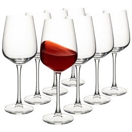 SHYRC Wine Glasses Set of 8, 15 oz Red or White Wine Glass with Stem, Perfect for Home, Restaurant, Dishwasher Safe