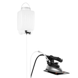 Industrial Gravity Feed Electric Steam Iron Complete Set 1200W Commercial Steam Iron with Non-Stick Laminate Sole Plate,Water Tank and Hose