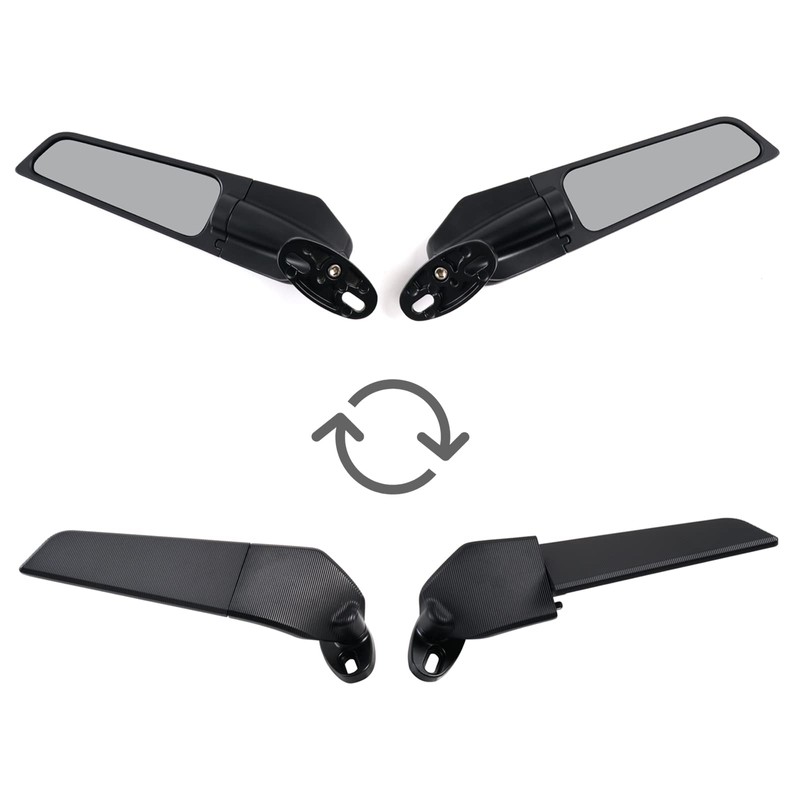 Motorcycle Rearview Mirrors, Adjustable Rotating Side Mirrors Fit for Honda