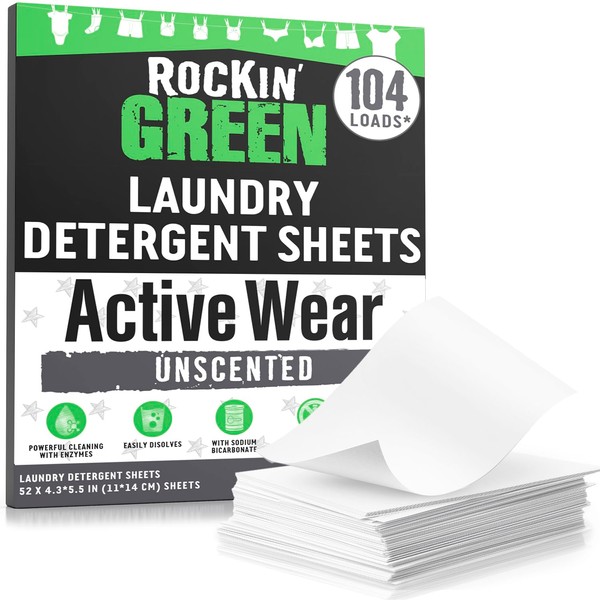 Rockin' Green Rockin' Green Active Wear Travel Laundry Detergent Sheets