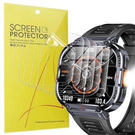 Blueshaweu Screen Protector Compatible with Shepatio Smartwatch Men's 2.0 Inch NX23, HD Clear Flexible TPU Screen Protector [Pack of 6] Compatible with Shepatio NX23 Smartwatch (Transparent)