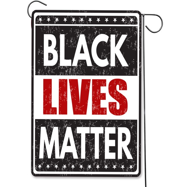 Wrap-A-Loc Black Lives Matter Garden Flag Double Sided 12"x18"