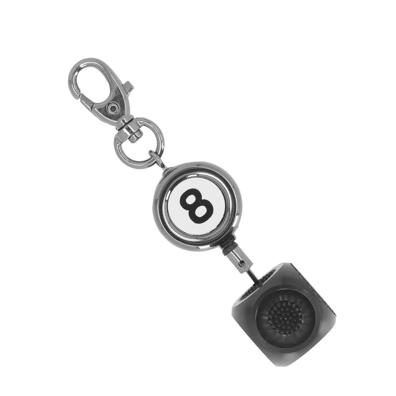 Pool Cue Tip Repair Tool with Retractable Key Ring Billiard