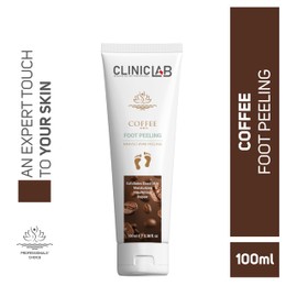 ClinicLab Foot Peeling Mask with Coffee - Dead Skin Removal for Dry Cracked Feet - Skin Moisturizing, Hydrating Foot Peel (3.38 fl oz)